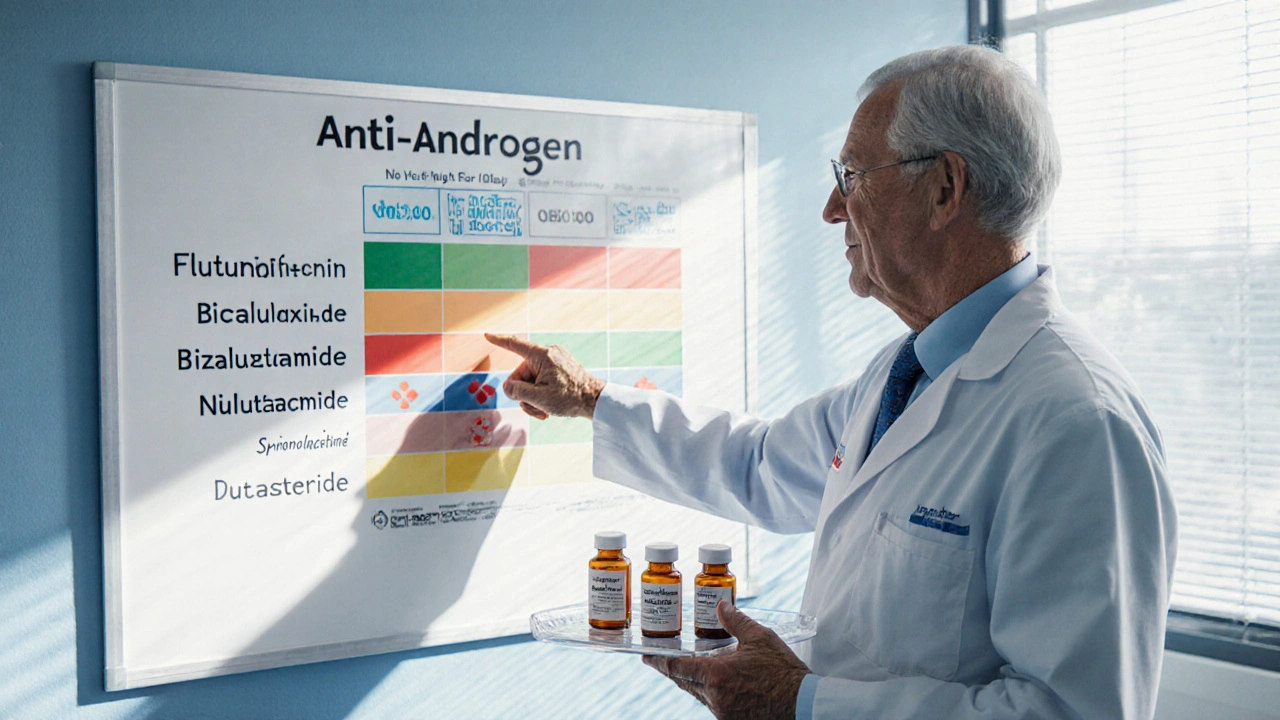 Flutamide (Eulexin) vs Other Anti‑Androgen Drugs: Full Comparison