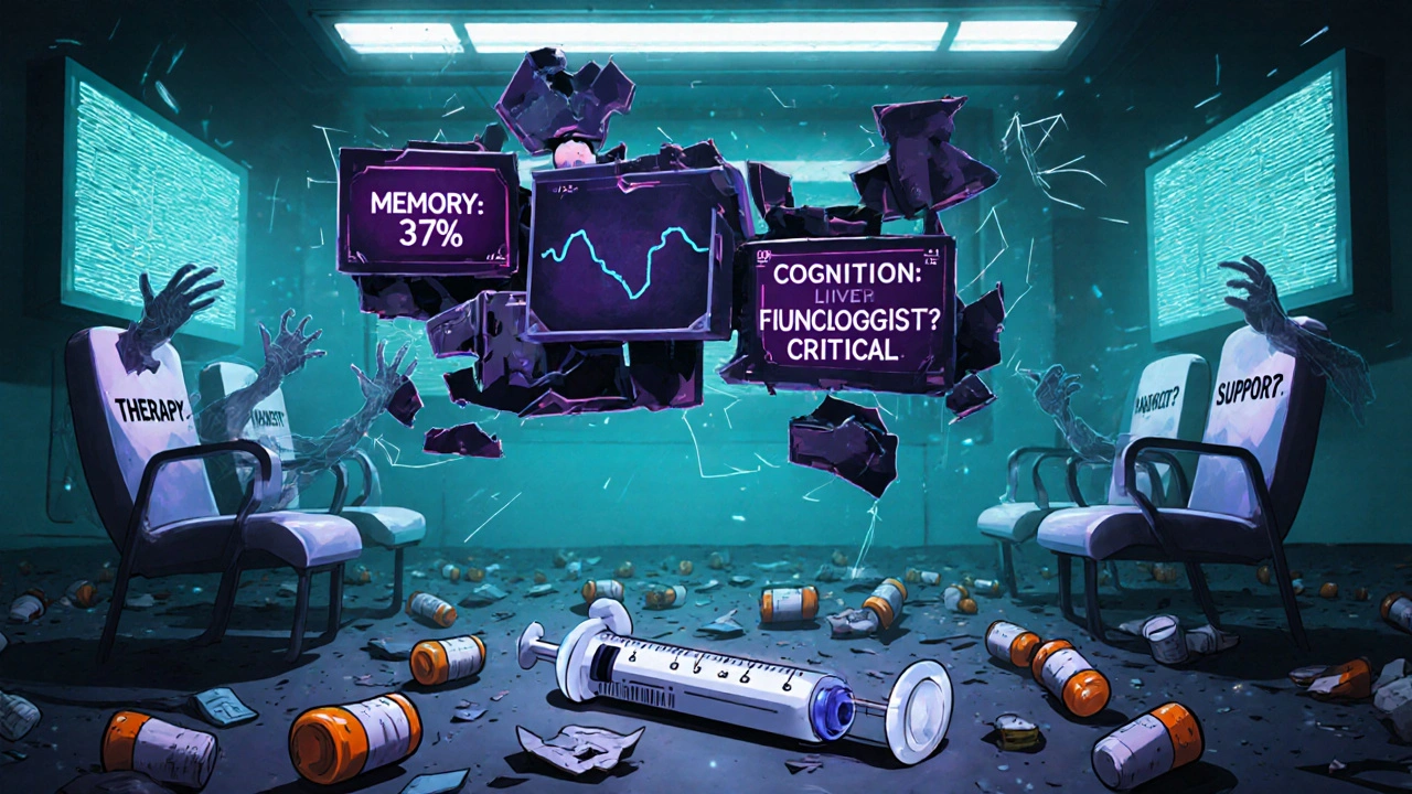 A medical dashboard displays critical health metrics as ghostly hands reach from empty chairs labeled with missing care options.